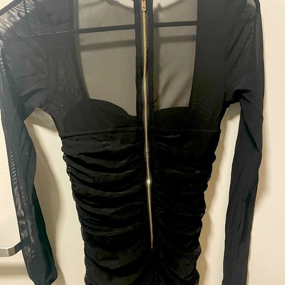 Mesh black mini dress - Picture 2 of 3
